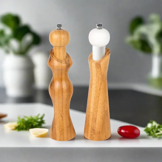 Mr and Mrs Bamboo Salt and Pepper Mills