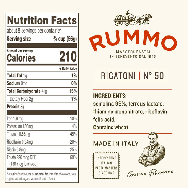 Rummo Rigatoni No 50 Pasta - Made in Italy
