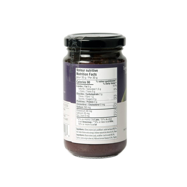 Lemon Black Olive Tapenade