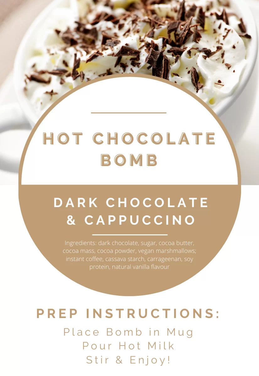 Hot Chocolate Bomb - Dark Chocolate and Cappucino
