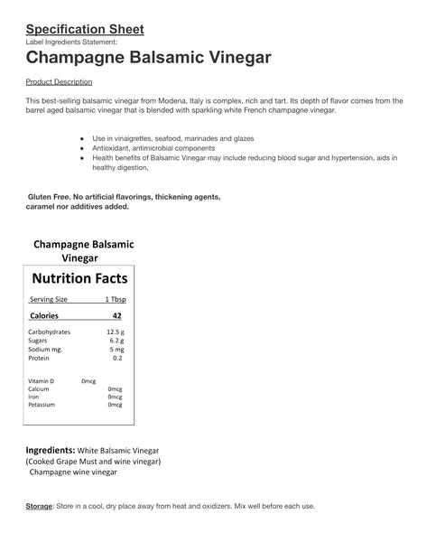 Champagne Balsamic Vinegar